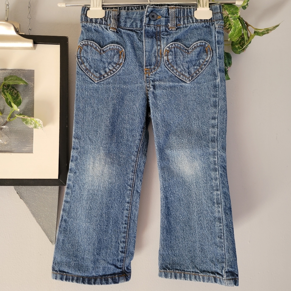 Carter's Baby‎ Girl Heart Shaped Pocket Jeans 24 Months
